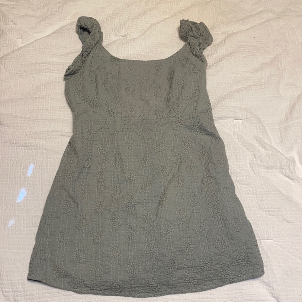Green mini dress